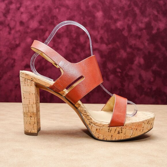 Naturalizer Women Marla Brown Leather Wide Fit Summer Slingback Sandals sz 9.5 - Picture 4 of 8